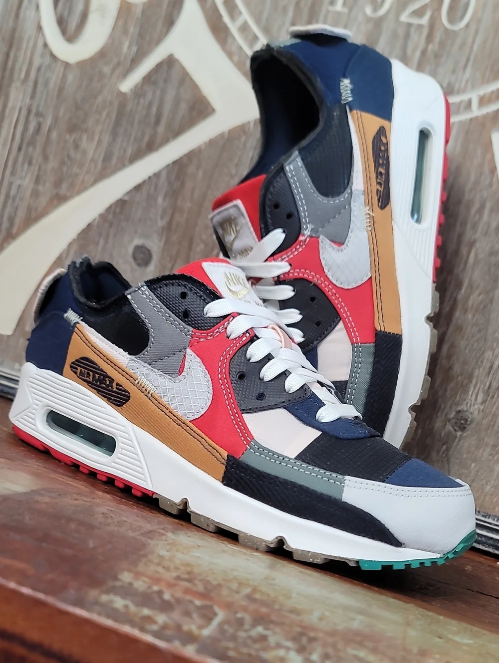 🔥 Nike Wmns Air Max 90 QS 'Legacy' 'Scrap Patchwork' Wmns 7 (Like New)
